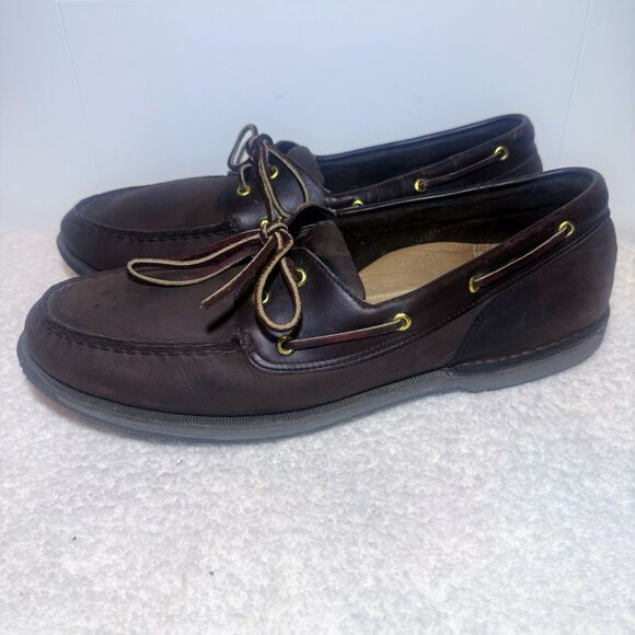 Rockport Men's Ports of Call Perth Slip-On Chocolate Moccasin Men's Size 15W - Picture 1 of 9